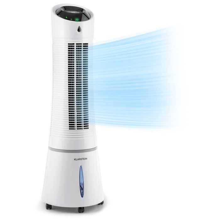 Rafraîchisseur d'air - Klarstein - ventilateur humidificateur d'air purificateur - climatiseur mobile sans evacuation - Blanc