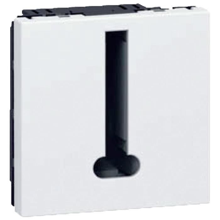 LEGRAND Prise téléphone 8 contacts en T 2 modules Mosaic blanc avec enjoliveur blanc