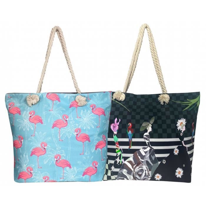 Lot de 2 Sacs de plage Krlot ASSORTIS - K0153-Lot-9