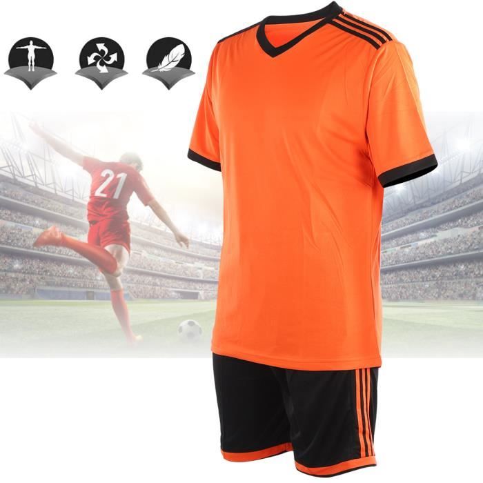 Été adulte homme compétition manches courtes groupe uniforme football costume formation vêtements(S ) -COU-YUW