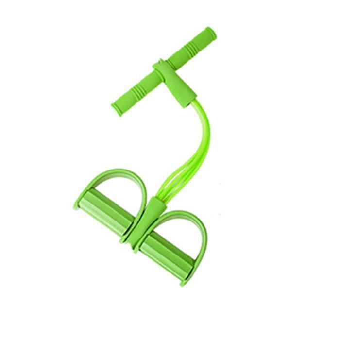 4 bandes de résistance de tube exercice de pédale de latex sit-up tirez la corde Expander bandes élastiques vert