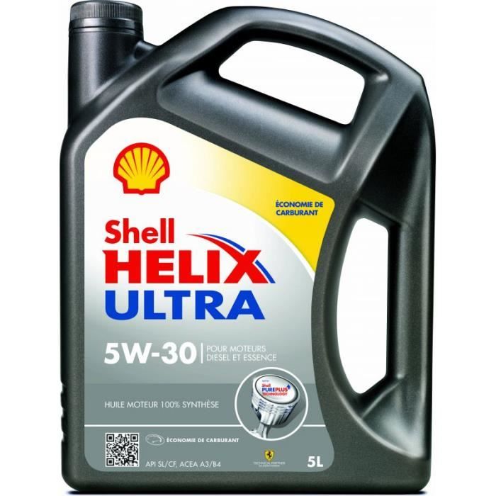 Shell Helix Ultra 5W30 5L Huile Moteur Essence et Diesel