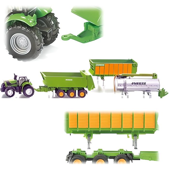 Siku Ensemble de tracteur avec remorque DEUTZ-FAHR Joskin 1:87