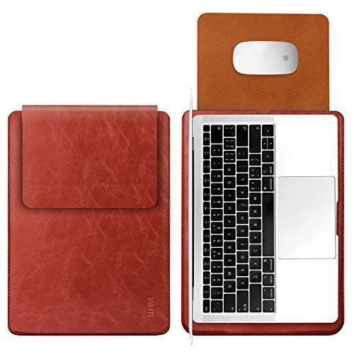 TECOOL 13 Pouce Housse pour Ordinateur Portable, Laptop Sleeve Pochette Étui pour Macbook HP Envy Dell XPS - Rouge Perle