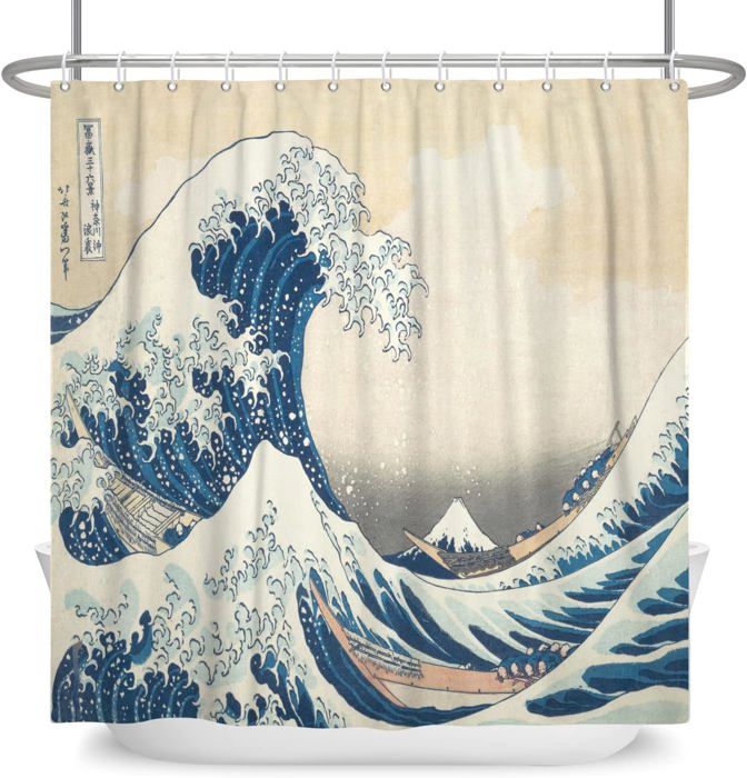 SDOTPMT 150x180cm Rideau de Douche à l'Encre Asiatique Style Japonais - Brouillard, Bateau de Montagne, Oie - Nature Extérieure - Salle de Bain - Crochet Décoratif SDOTPMT 150x180cm Rideau de Douche à l'Encre Asiatique Style Japonais - Brouillard, Bateau de Montagne, Oie - Nature Extérieure - Salle de Bain - Crochet Décoratif