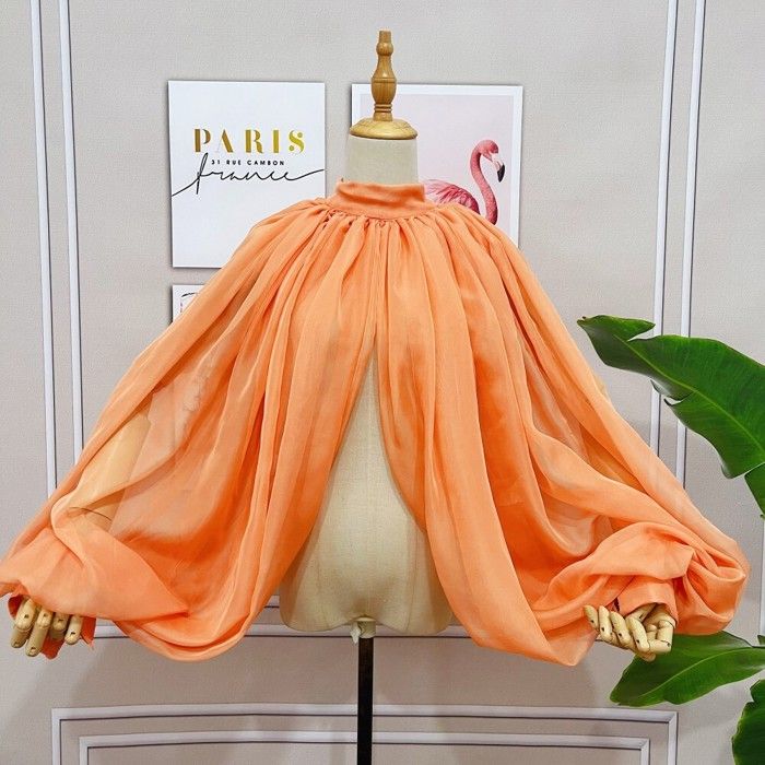 Haut En Soie BCBG Max Azria - Manches Bouffantes - Taille XXS - Lime Yellow - Neuf Avec Étiquette