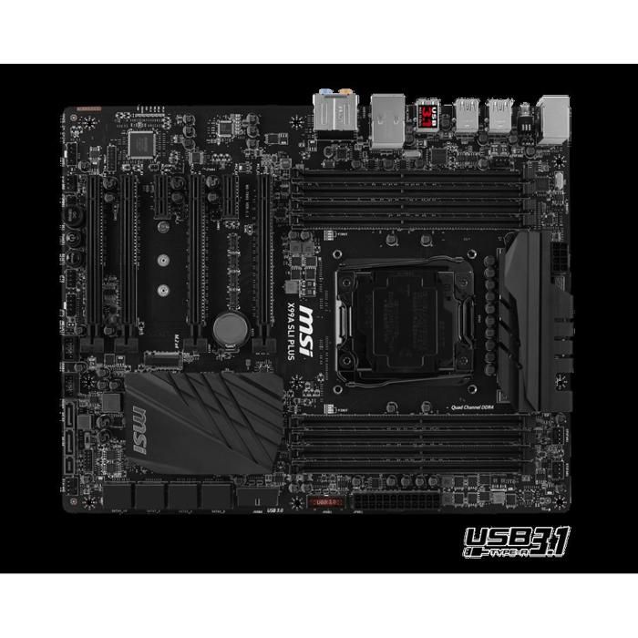 Carte mère MSI X99A SLI PLUS Intel X99 LGA 2011-V3 8xDDR4 SDRAM 128 Go ATX - Msi