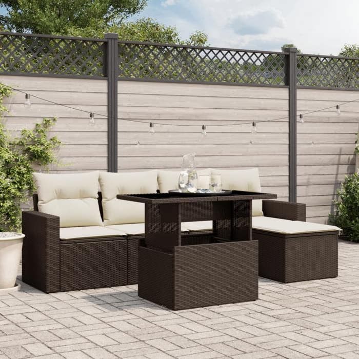 Salon de jardin VidaXL 6 pièces - vue 2