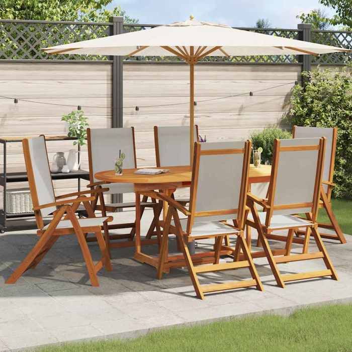 vidaXL Chaises pliables de jardin lot de 8 - vue 10