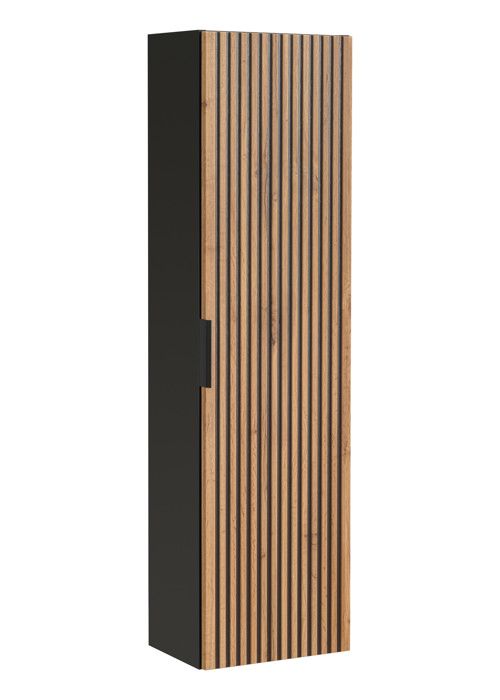 Meuble colonne de salle de bain à suspendre XILO NOIR CHÊNE 35/140 cm Meuble colonne de salle de bain à suspendre XILO NOIR CHÊNE 35/140 cm