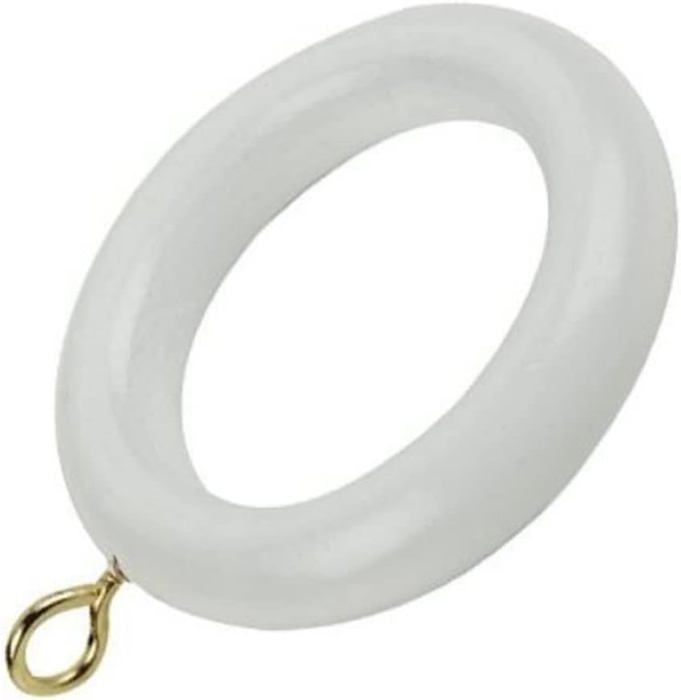 Bulk Hardware Bh05959 houten gordijnstang ringen met schroefoog, binnendiameter 48 mm (1,15/40,6 cm) buitendiameter. 70 mm (2.3/10,2 cm) – donkerbruin, 10 stuks