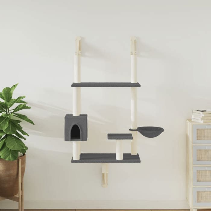vidaXL Arbre à chat mural avec griffoir 153 cm