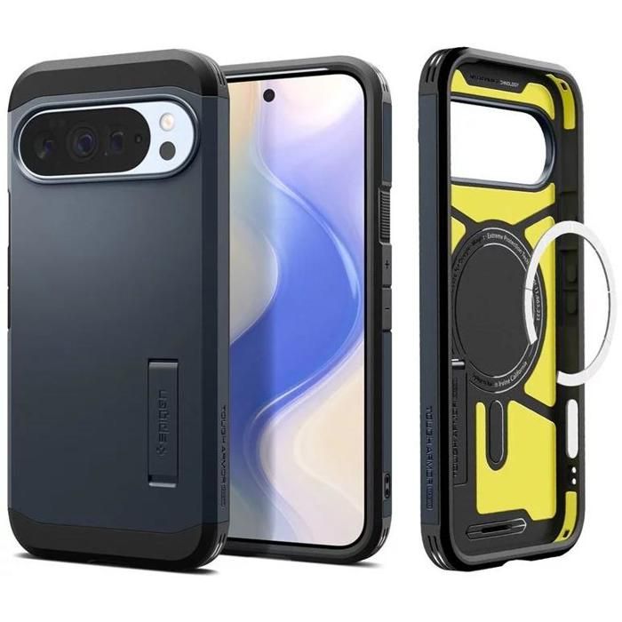 Spigen Tough Armor AI Case with Pixelsnap for Google Pixel 10 Pro XL 6.8 Metal Slate - ACS09729