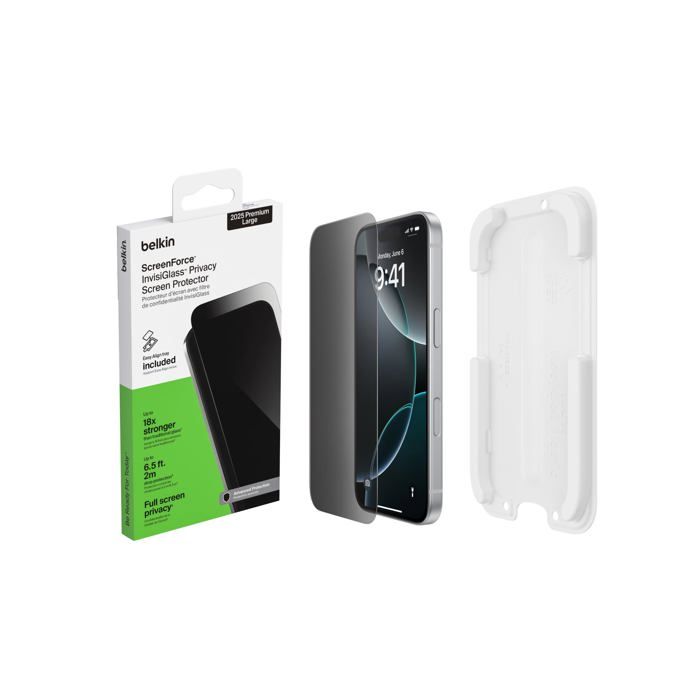 Protecteur décran - Belkin - ScreenForce - iPhone 17 Pro Max - Antirayure - Dureté 9H