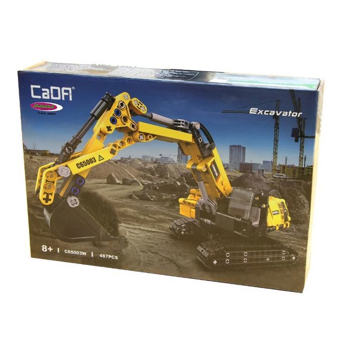 Pelleteuse Bricks - JAMARA - 402850 - Jaune - 467 pièces - Cabine pour figurine
