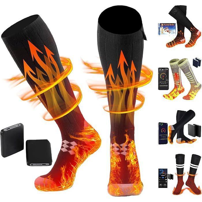 Chaussettes Chauffantes pour Homme et Femme avec Contrôle APP, 5000mAh — free download