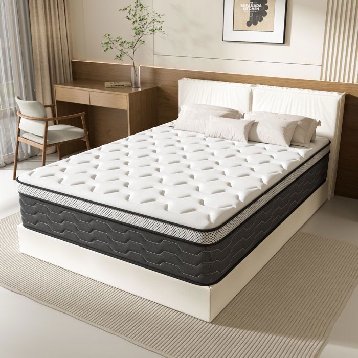 Matelas 160x200cm Ressorts Ensachesépaisseur de 30CMDEWINER Matelas à Ressorts ensachés et à mémoire de FormeHaut Rebond