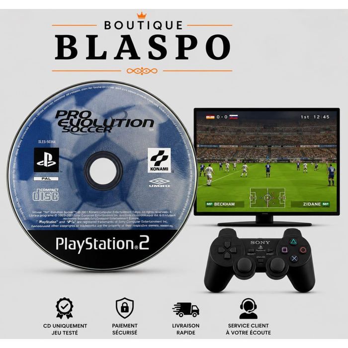 Konami Pro Evolution Soccer – Jeu PS2 – Pal – Cd Seul