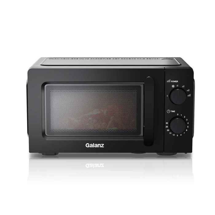 Four à Micro-ondes 20L 700W avec 6 Niveaux de Puissance et Minuteur 30 Min Fonction Décongélation Design Compact Noir