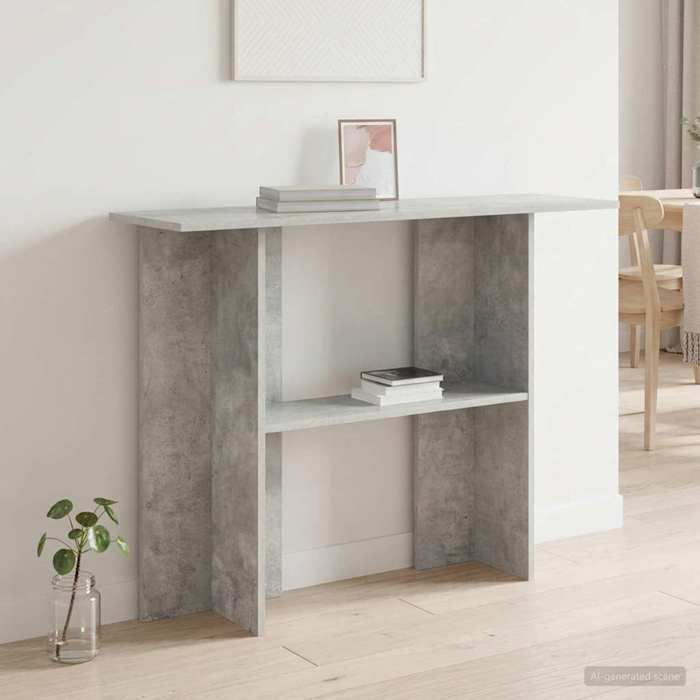 vidaXL Table console Gris béton 100 x 30 x 75 cm Bois dingénierie 8001178