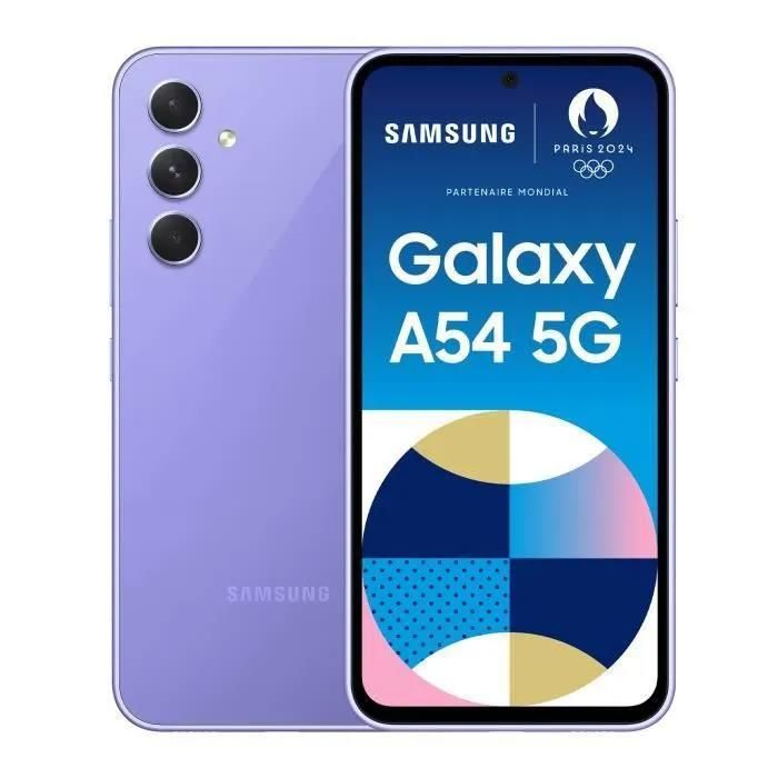Smartphone - Samsung Galaxy A54 256 Go - Lavande - Double SIM Version européenne