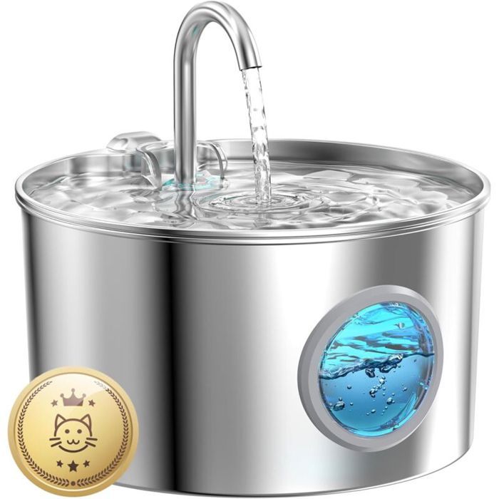 Fontaine a Eau Chat INOX: 2,2L Fontaine à Eau pour ChatDistributeur ...