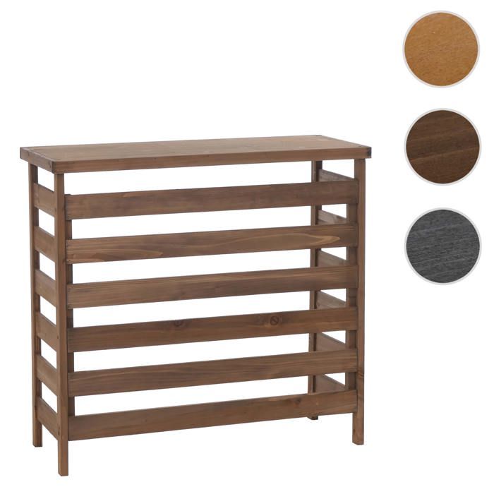 Habillage pour climatiseur/échangeur thermique HWC-Q15 cache en bois certifié MVG 78 x 84 x 32 cm ~ brun foncé