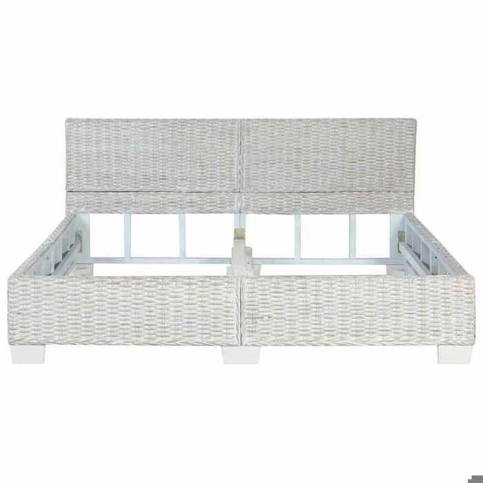BESTLIFE Cadre de lit Gris Rotin naturel 160 x 200 cmavec manuel de montage（22743710）VIDAXL
