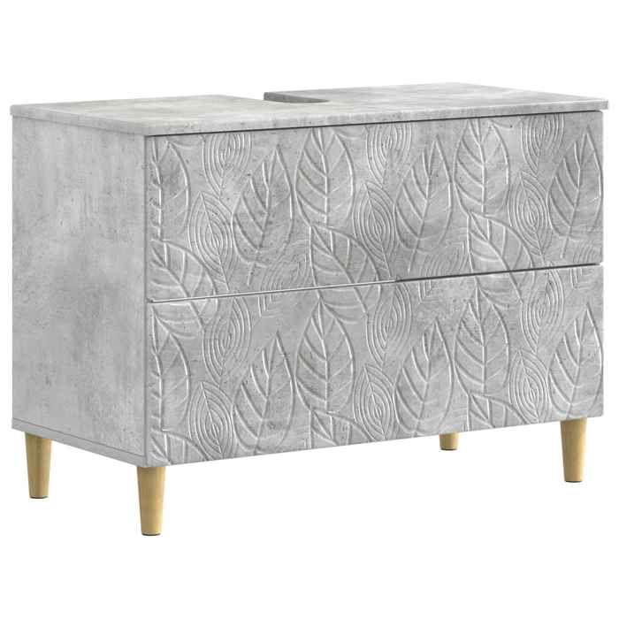 vidaXL Meuble sous Lavabo de Salle de Bain DELFT Gris béton 897018