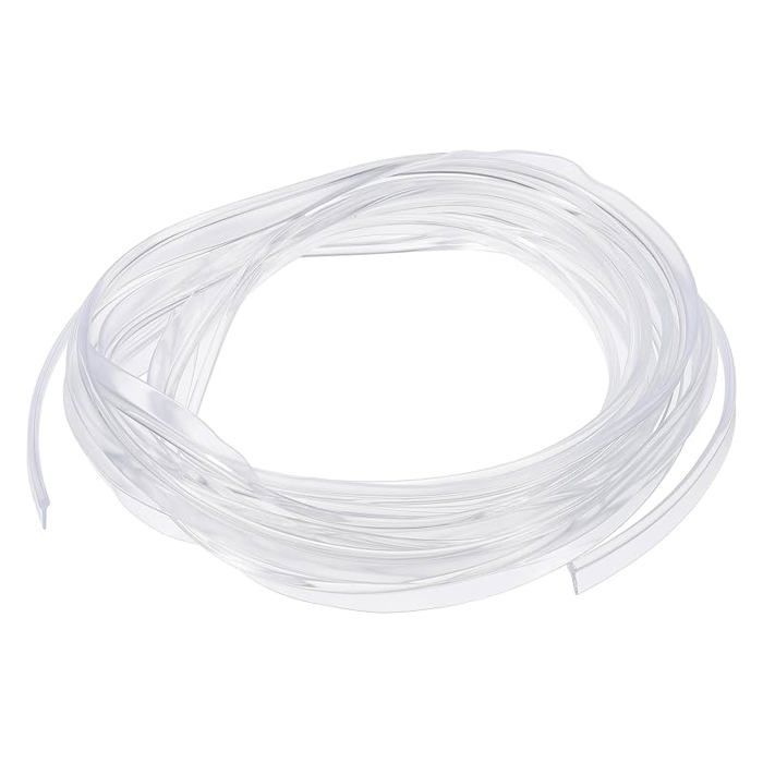 sourcing map Fibre Optique Jupe Lumineuse Split Side Glow Cable 3mmx5m LED Transparent pour Décoration de Voiture D FIBRE LUMINEUSE