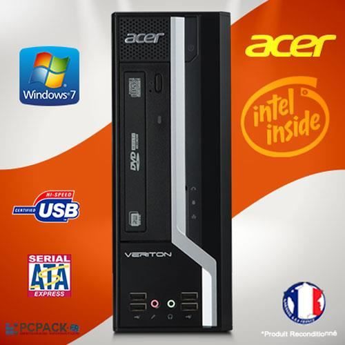 Unité Centrale - PC BUREAU ACER Veriton X2611G Intel 2.60Ghz 4Go 500Go WIN 7