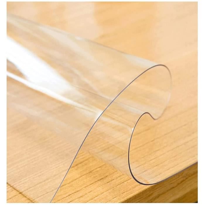 Protection Meuble Table, Très Mince Affaissement Doux Plastique Verre PVC  Transparent Tapis de Bureau Set de Table Étanche Film Protecteur ALGFree