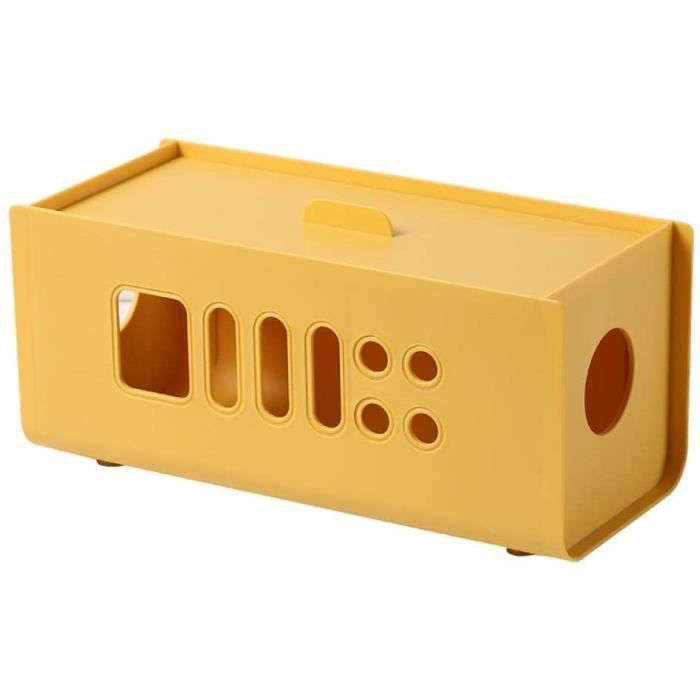 Boîte de rangement de câble Wchiuoe, boîte de rangement de cordon  d'alimentation antipoussière, pour bureau à domicile de salon 