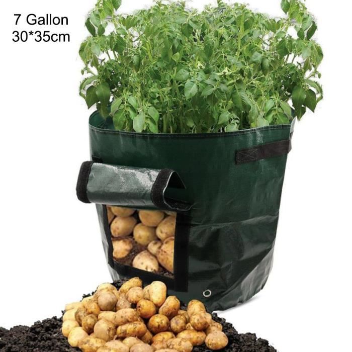 1pcs Sac Pomme De Terre Sacs De Culture Pour Pommes Vegetale De Terre Sac Plantation En Tissu Respirant Avec Rabat D Acces En Nylo Cdiscount Jardin