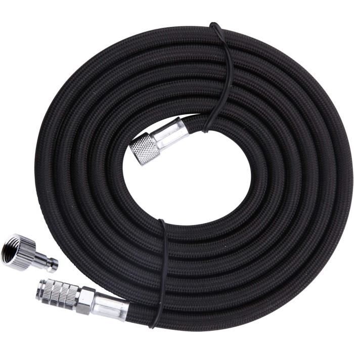 Tuyau Pour Aérographe Agora-Tec AT-H-01, 3 Mètres, Avec Filetage Femelle 1/8 Po - Idéal Pour Artistes Et Bricoleurs
