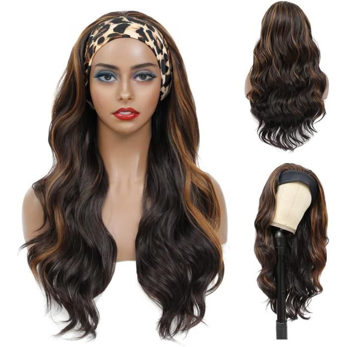 Perruque Hippie Longue Avec Bandeau Coloré – Style Flower Power – Pour Déguisement, Fête