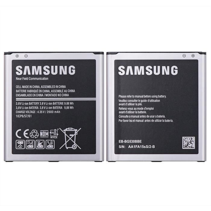 G530F Galaxy Grand Prime Batterie pour dorigine Samsung EB-BG530BBE LiIon pour Samsung J3 2016 J320F avec chiffon de nettoyage mungoo 