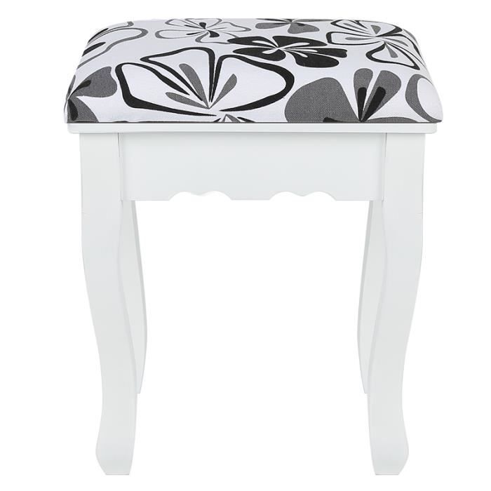 Coiffeuse noire avec tabouret inclus - Ameublement