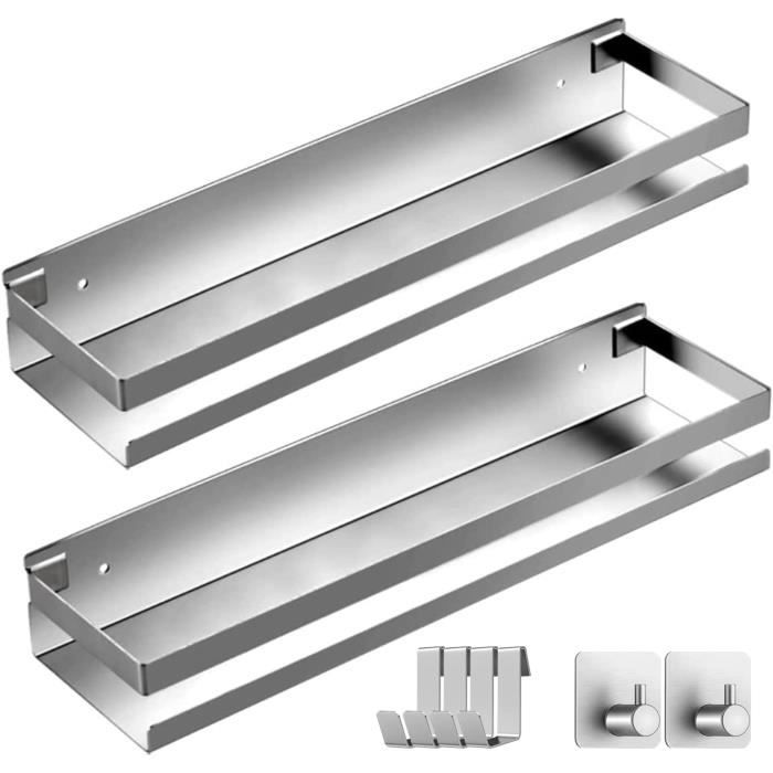 Neodrain Lot de 2 étagères de douche en acier inoxydable - Blanc Neodrain Lot de 2 étagères de douche en acier inoxydable - Blanc