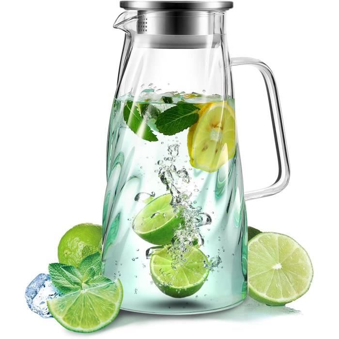 Pichet À Eau Avec Couvercle Pour Réfrigérateur Pichet En Verre Avec