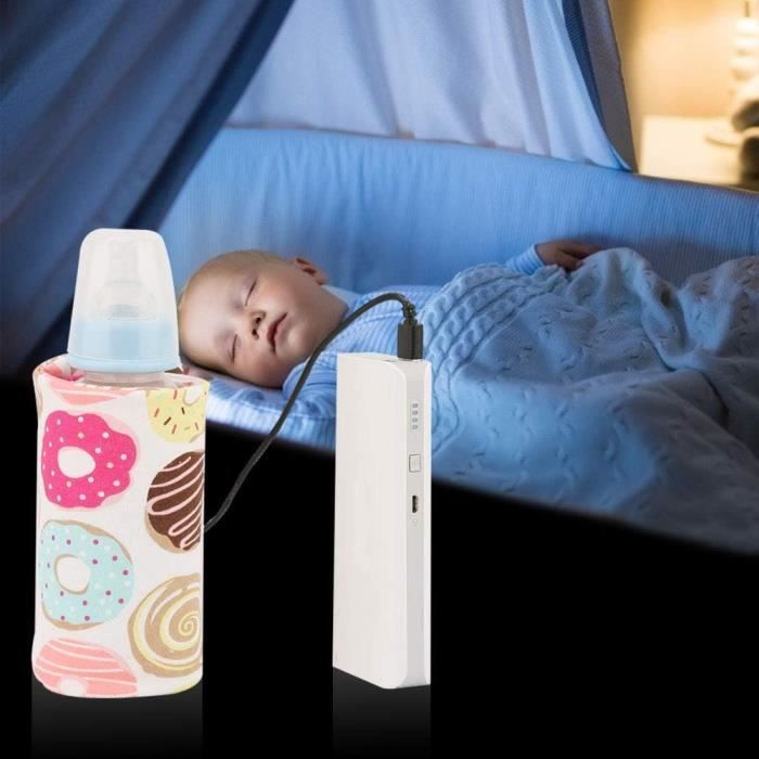 Chauffe-biberon USB Portable Motif Chat - Housse Maintien Au Chaud Pour Lait Maternel, Idéal Voyage Et Maison