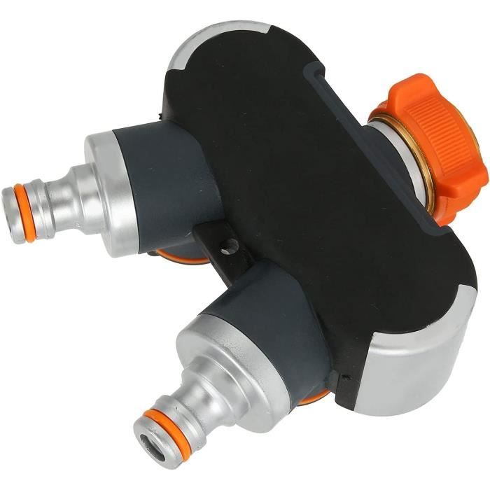 Connecteur En Y Pour Tuyau D'arrosage - 2 Vannes De Contrôle - Compatible Tuyaux 9 à 25 Mm - 8