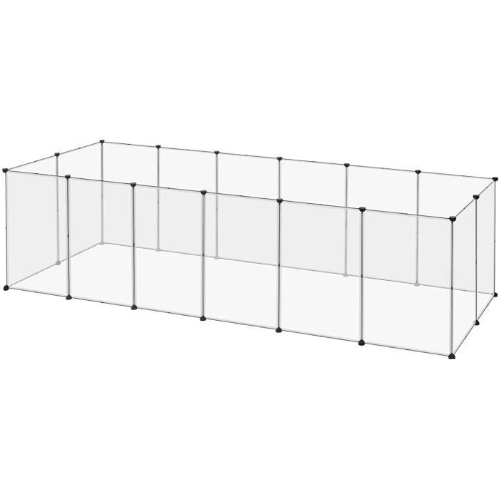 Meilleurs prix pour EUGAD Enclos Lapin en Plastique, Parc pour Cochon d'Inde 302x102x72cm,Transparent