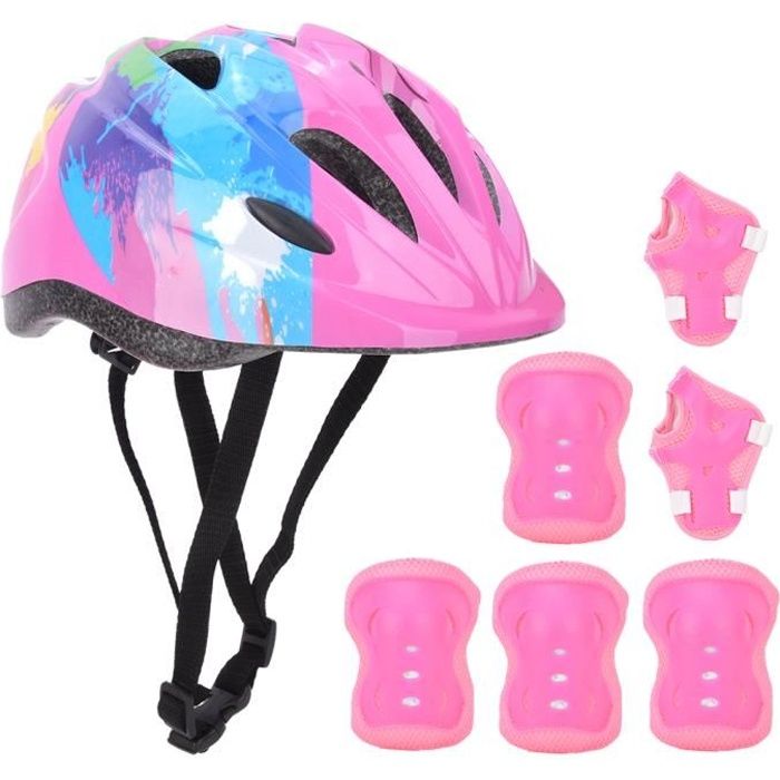 6 Pcs Équipement De Protection Pour Patinage À Roulettes Pour Enfants  Ensemble De 6 Pièces Casque