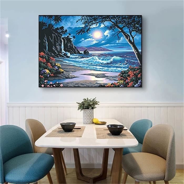 Kit Peinture Diamants 5D Village De Pêcheurs – Paysage Marin, 30x40 Cm, Strass Ronds, Pour Adultes Débutants, Déco Maison