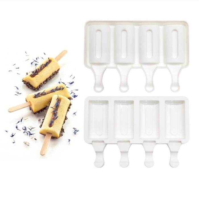 Moules à Glace Silicone 14 Mini Esquimaux - Sans BPA | Pour Popsicles, Yaourt, Desserts Maison | Compatible Congélo Et Micro-ondes