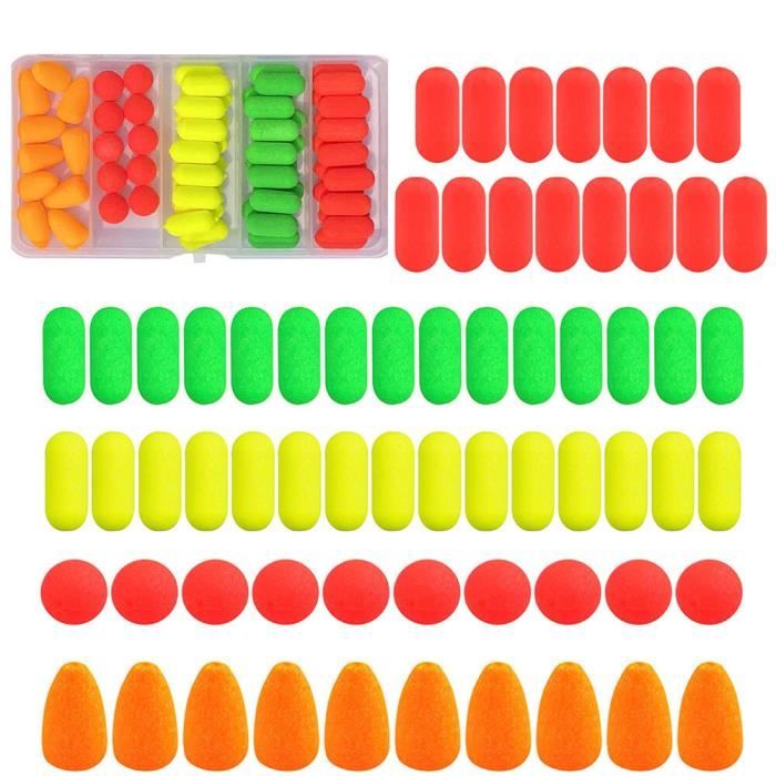Lot De 10 Flotteurs Coulissants En Mousse EVA Pour Pêche Truite - Rouge, Ajustables En Profondeur, Avec Fente Latérale
