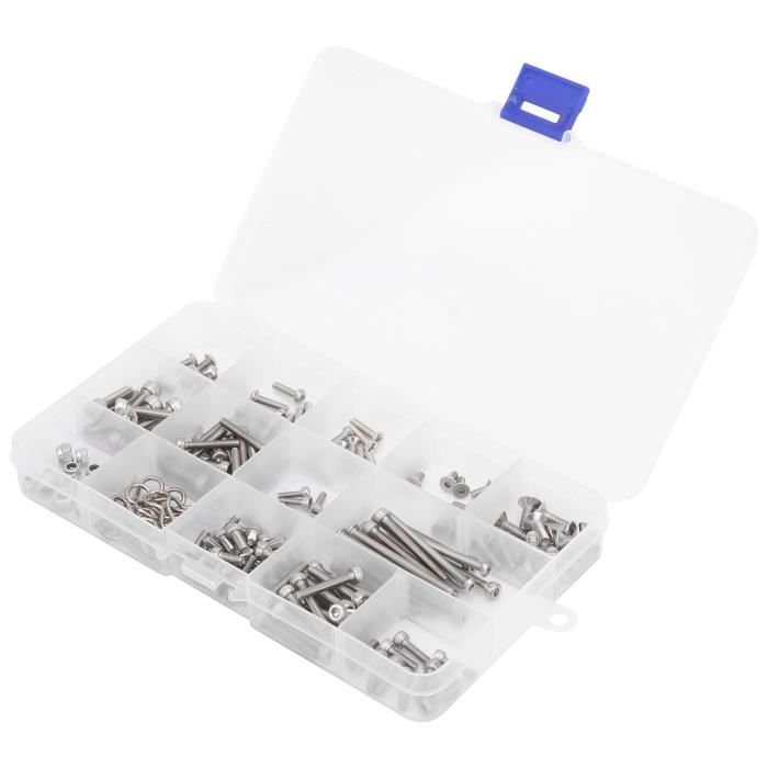 Tbest Kit de vis RC boîte à Outils de réparation Universelle Kit de Remplacement de pièces de boîte de Mise à Niveau pour Voiture RC 1/10 