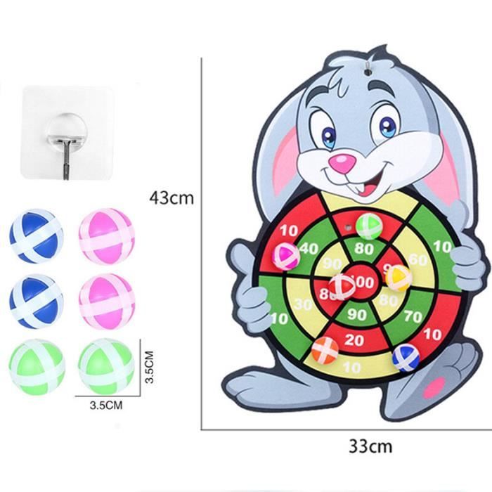DBREAKS Cible De Fléchettes Double Face 72cm Pour Enfants - Jeu Sportif Sûr Et Amusant