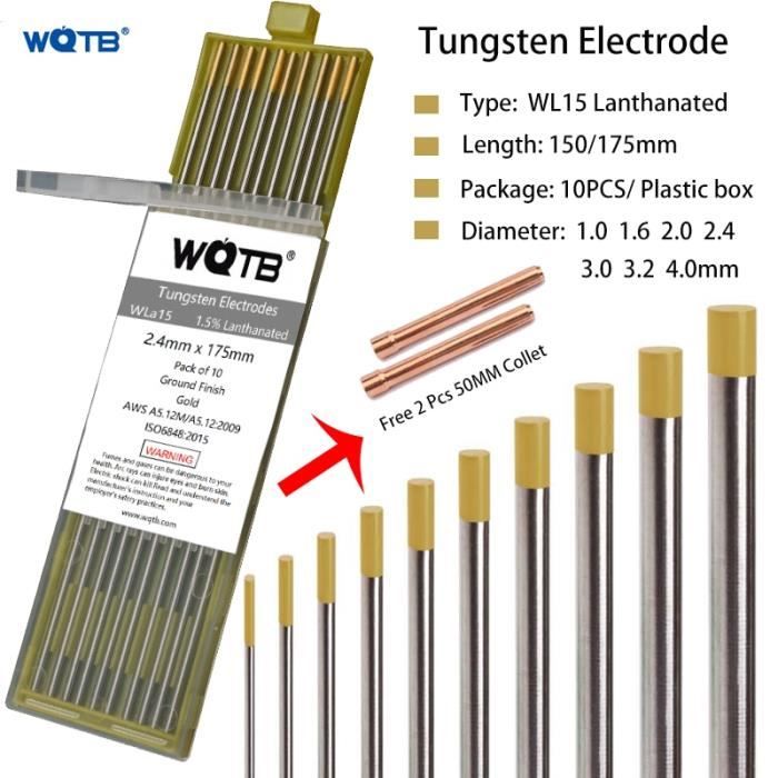 Électrodes Tungstène Lanthane 2% ELCAN - Soudage TIG Professionnel
